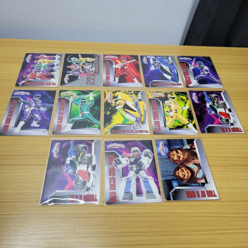 Vintage Power Rangers Turbo Trading‎ Card Lot of 13 Bandai 1997